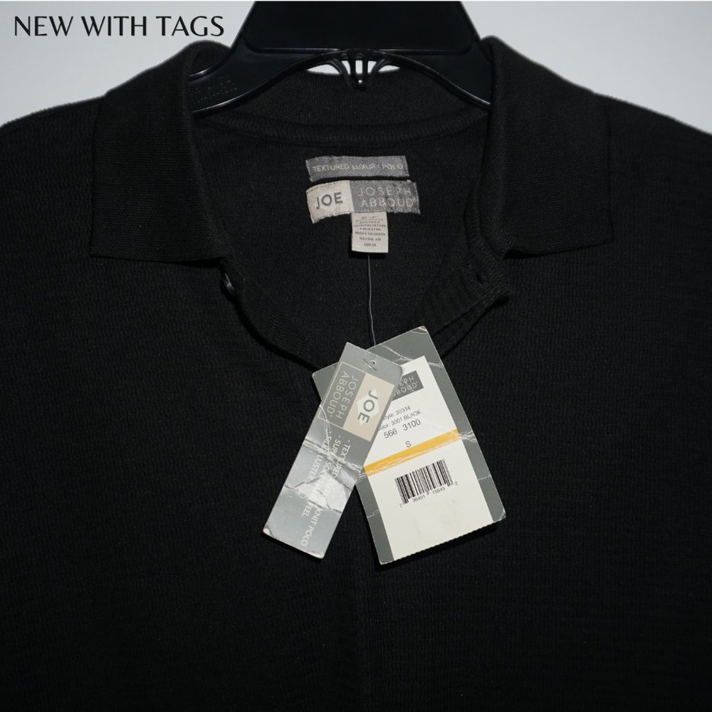 Joseph Abboud Black Textured Luxury Polo